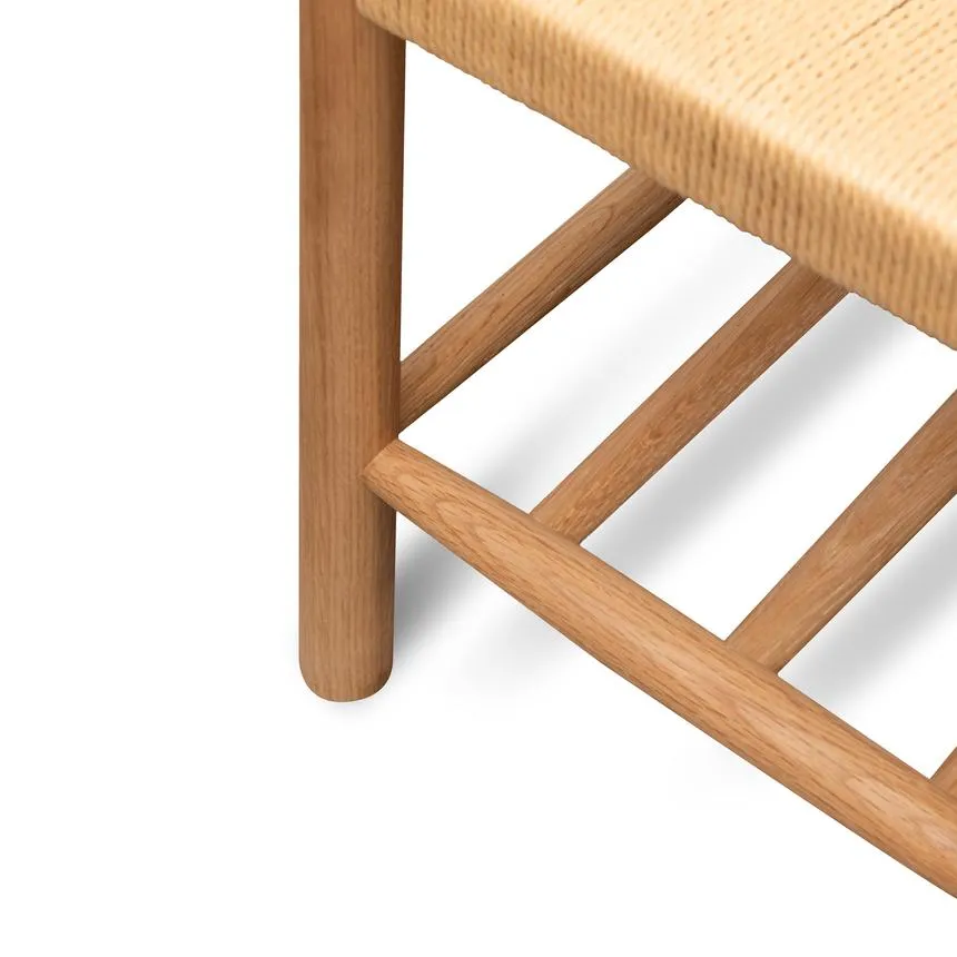 110cm Oak Bench - Natural Seat