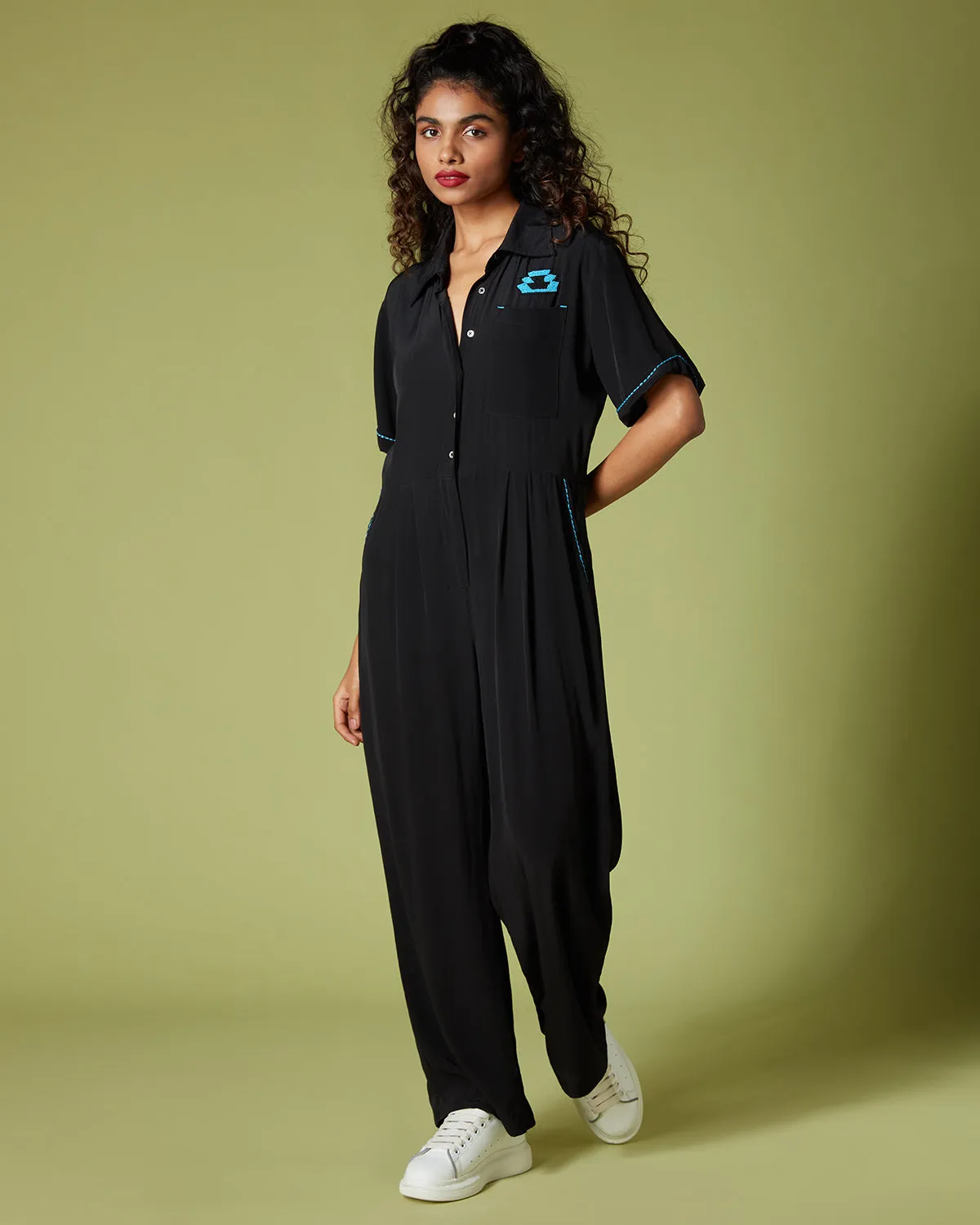 Aztec Embroidered Jumpsuit