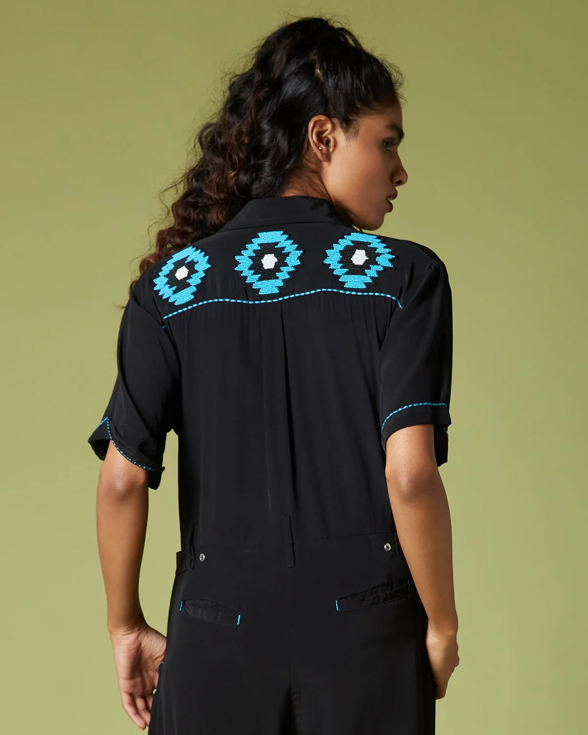 Aztec Embroidered Jumpsuit