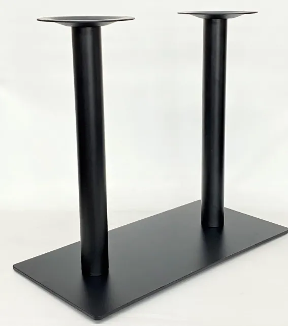 Black Modern Rectangular Double Table Base 16x32