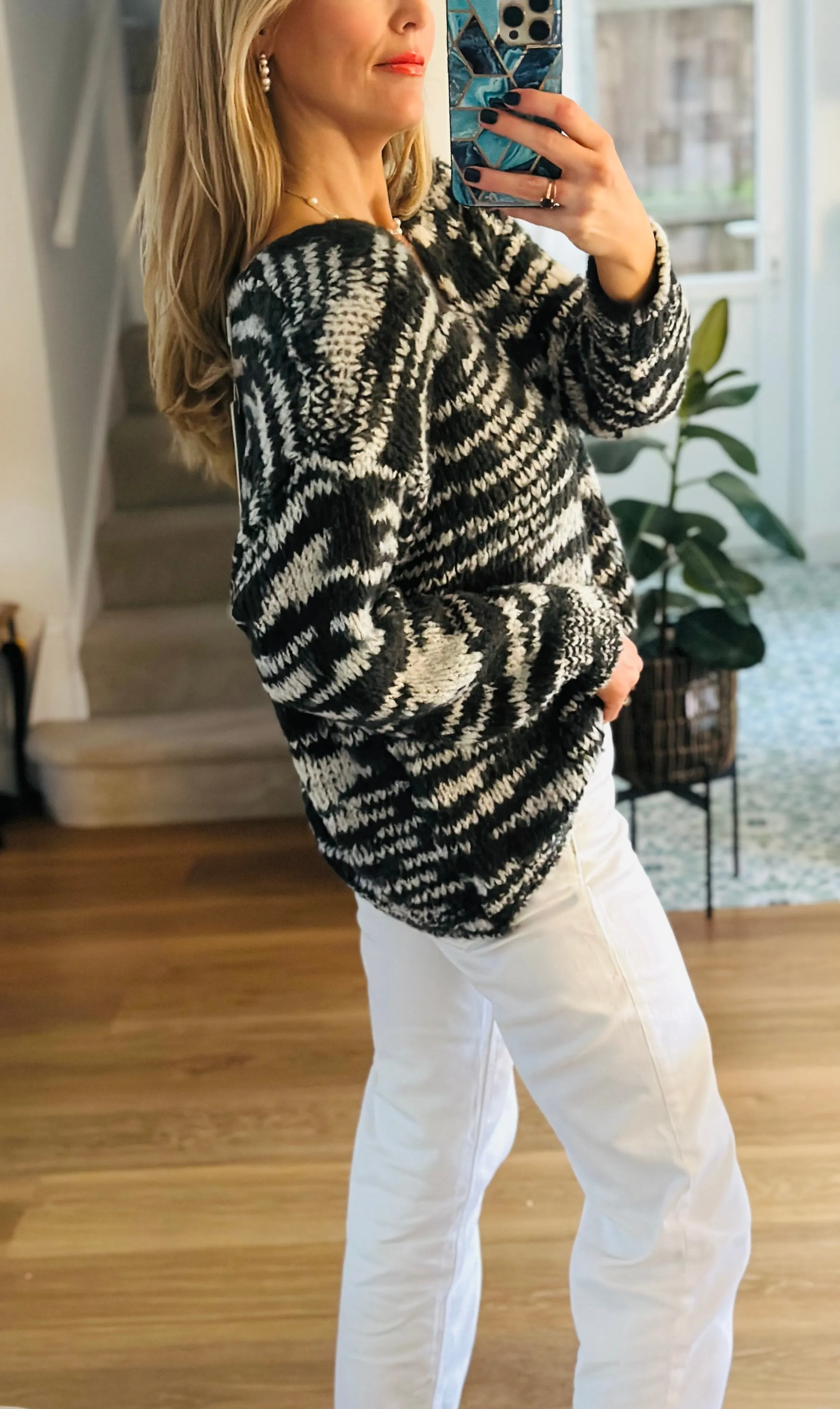 Boho Knit Jumper in Khaki