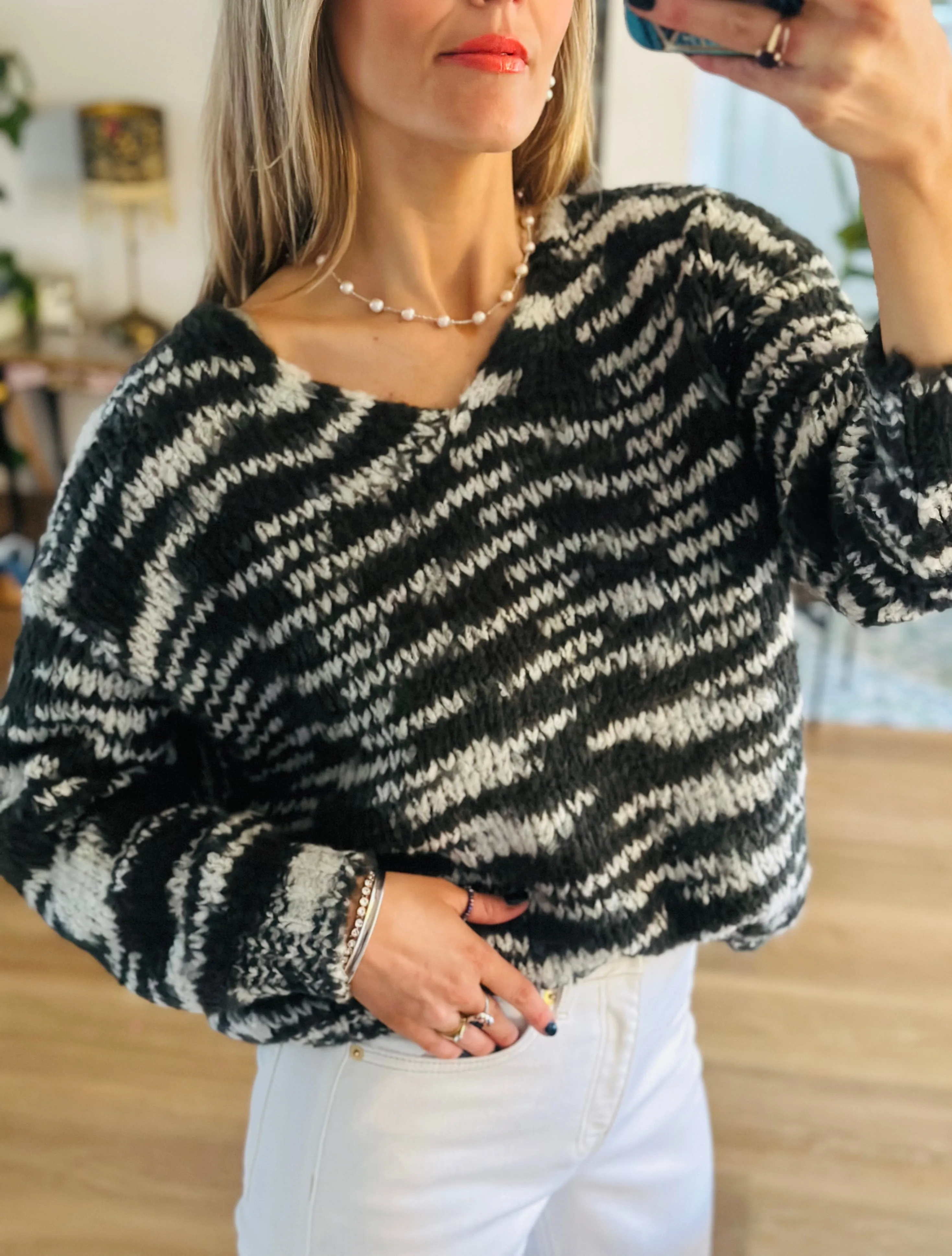 Boho Knit Jumper in Khaki