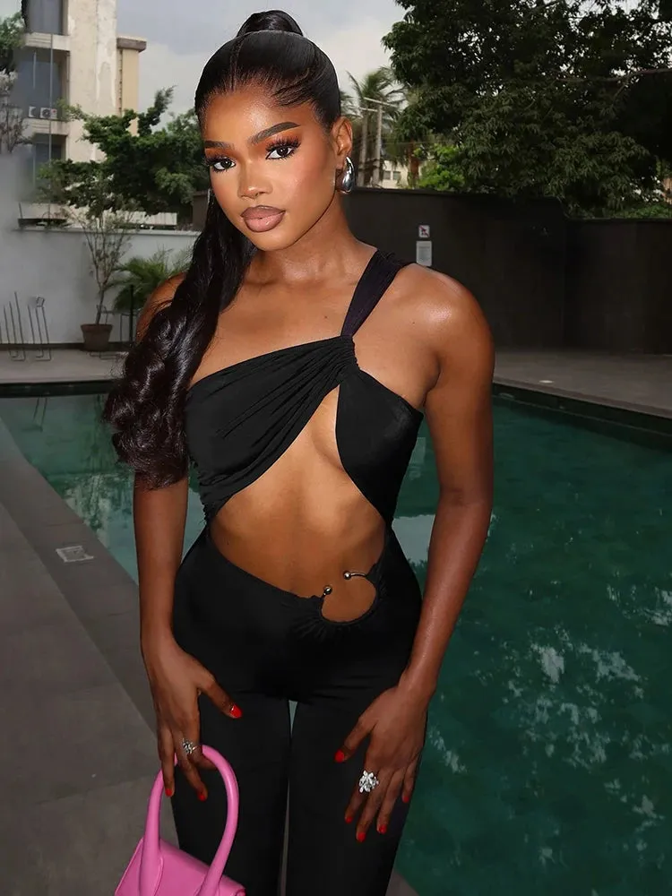 Chasity Sexy One-Shoulder Jumpsuit