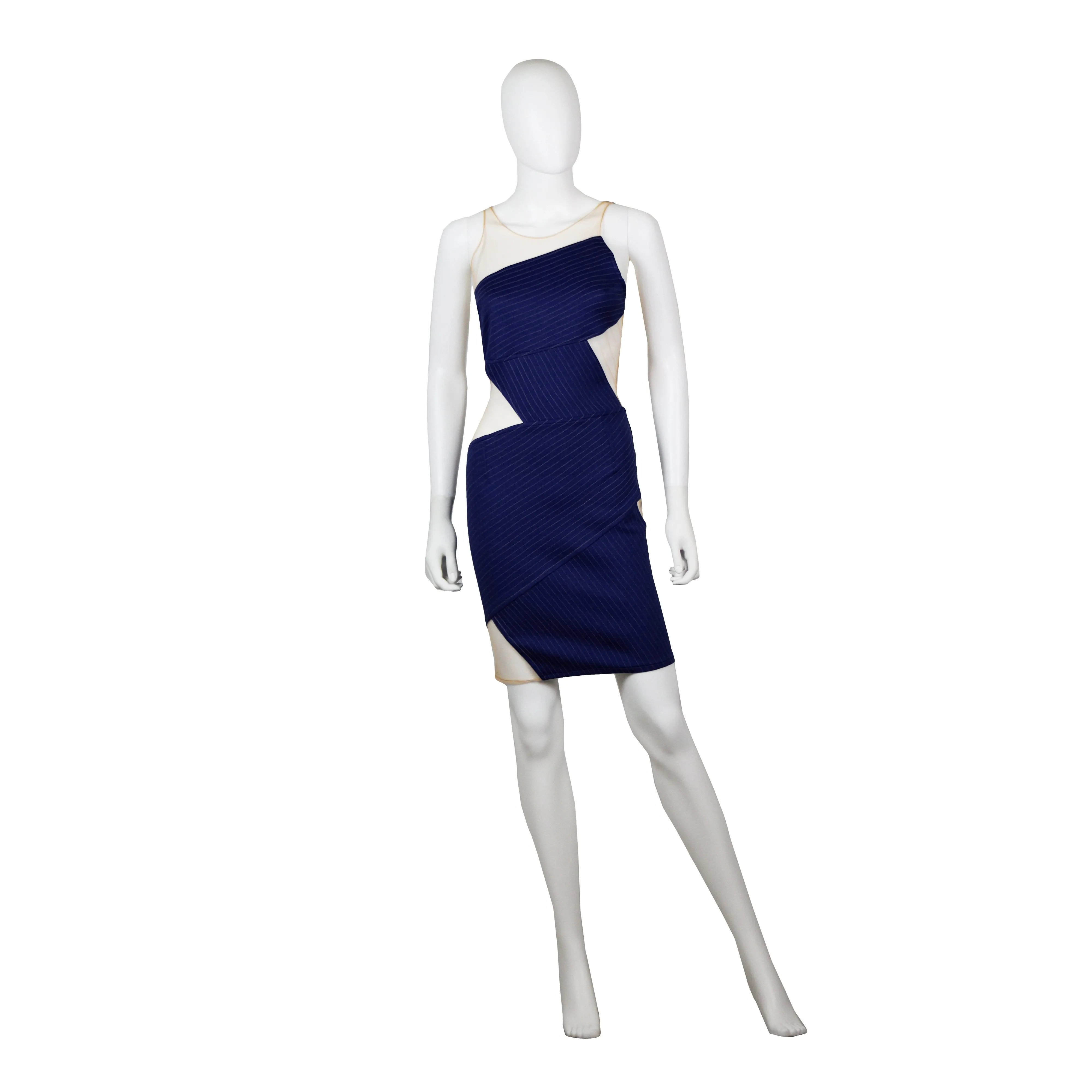 Edgy Neoprene Short Dress