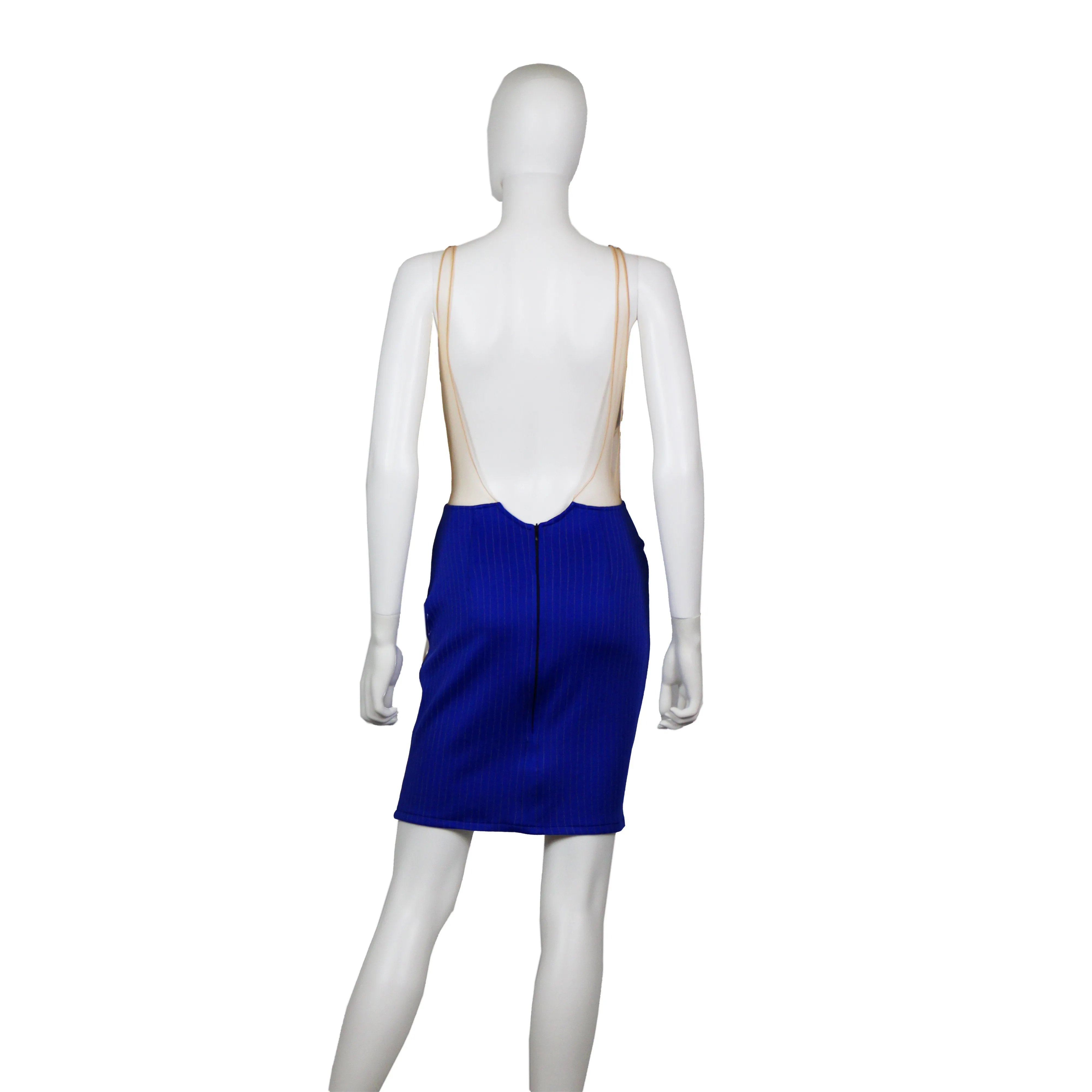 Edgy Neoprene Short Dress