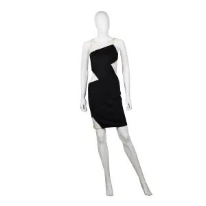 Edgy Neoprene Short Dress
