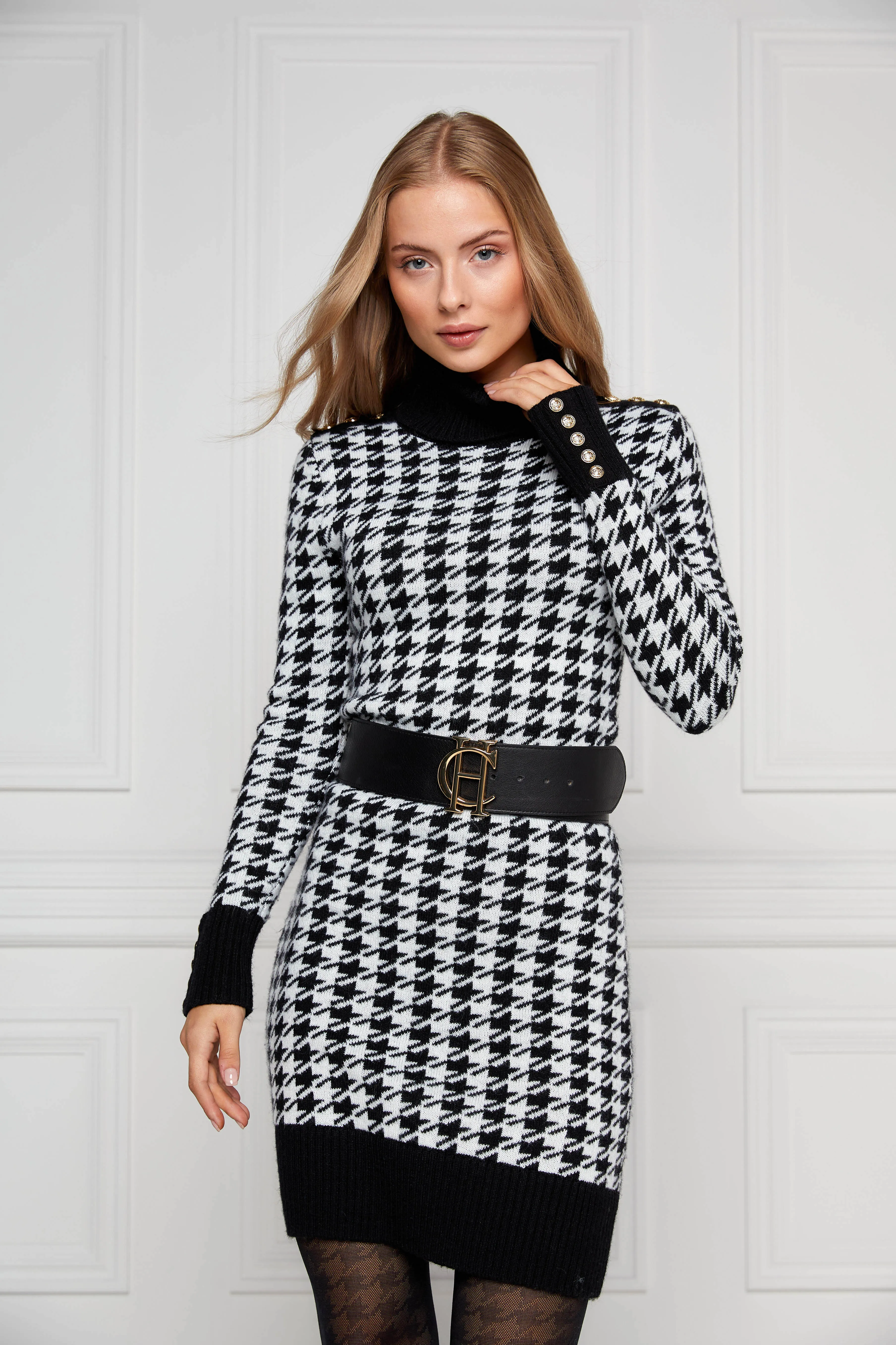 Heritage Jumper Dress (Houndstooth)