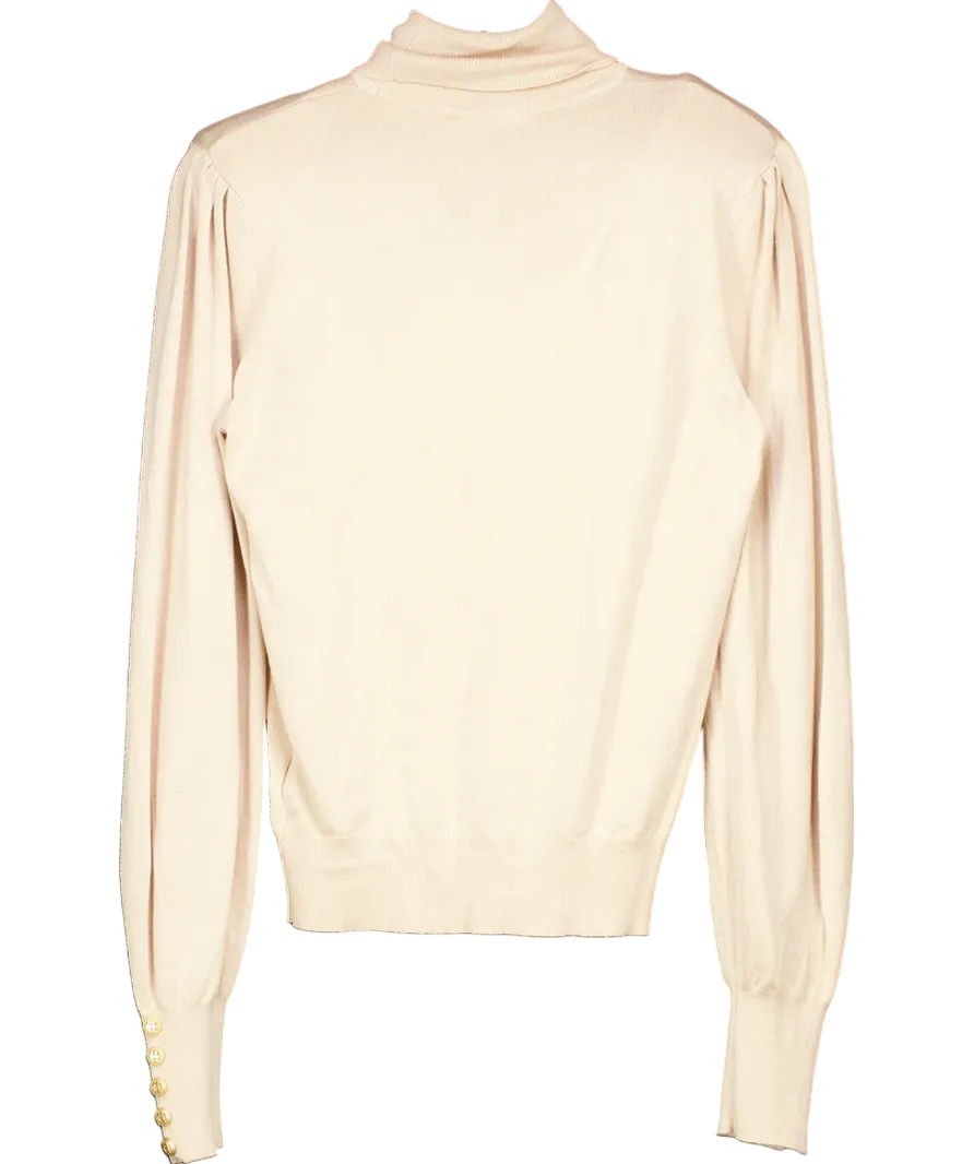 Holland Cooper Beige Rachel Roll Neck Jumper UK S