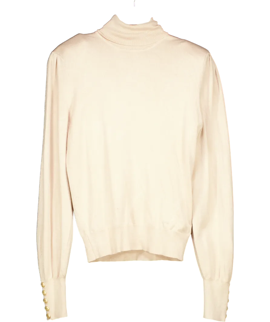 Holland Cooper Beige Rachel Roll Neck Jumper UK S