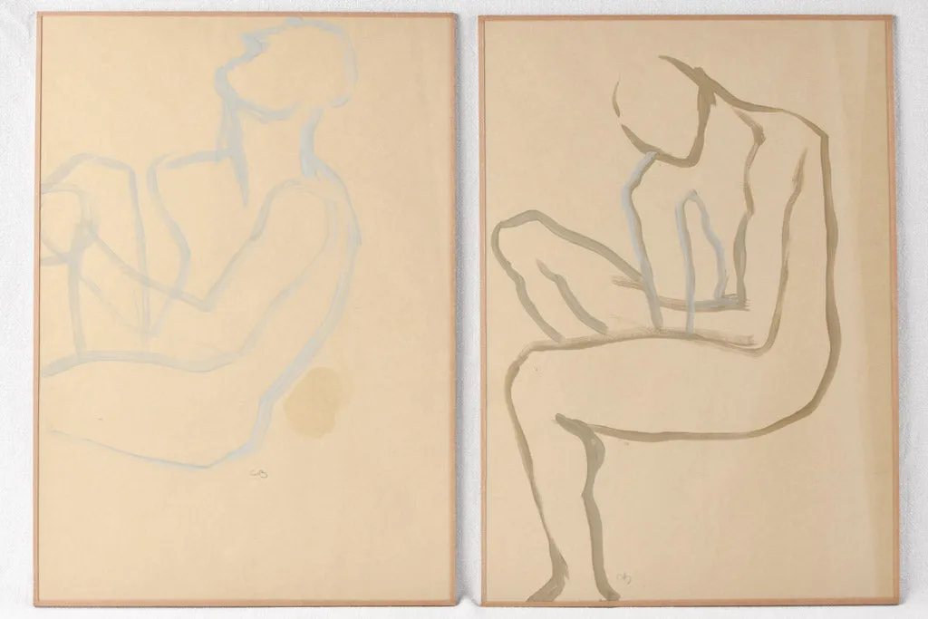 Nude man - taupe - Caroline Beauzon 23¾" x 16½"