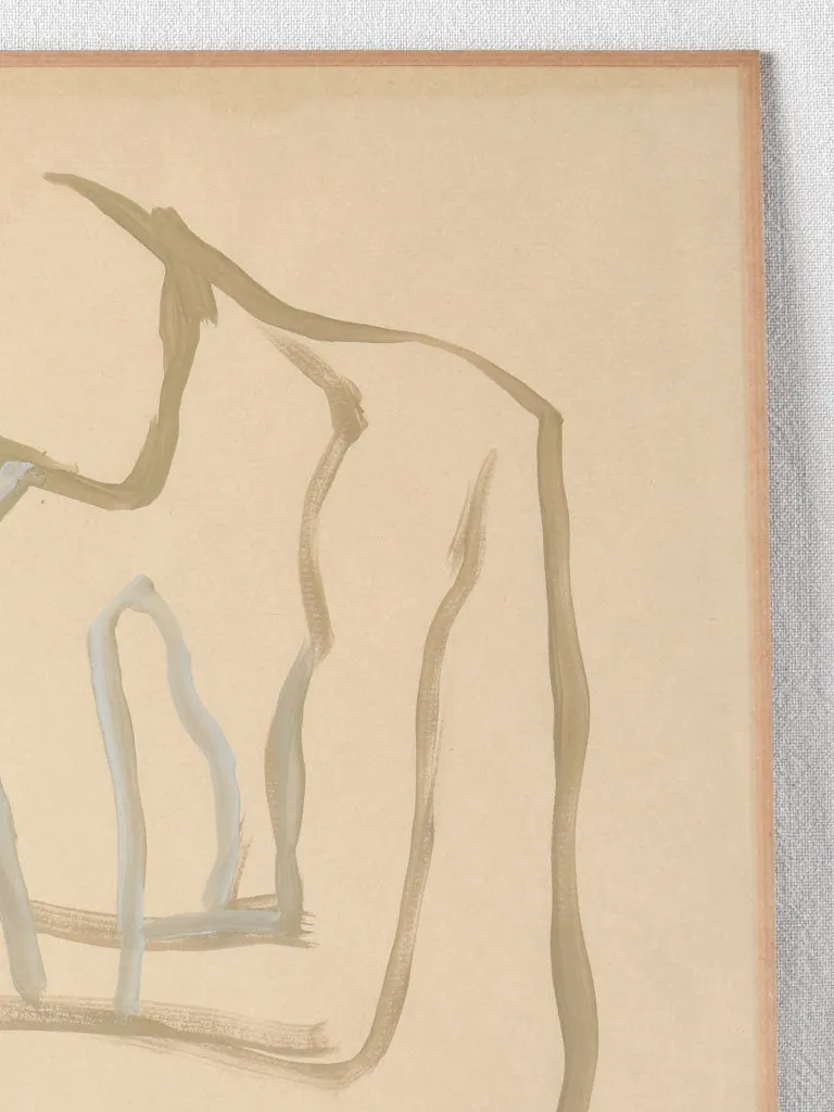 Nude man - taupe - Caroline Beauzon 23¾" x 16½"