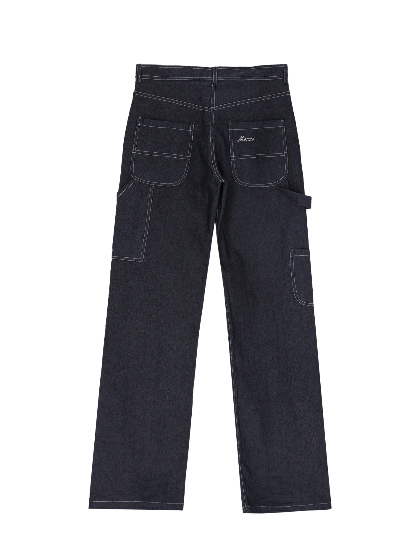 patch-pocket chambray jeans
