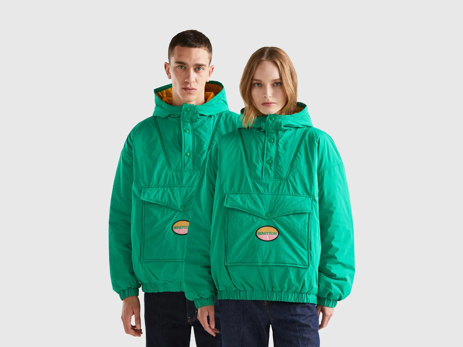 Relaxed Fit Zip Up Solid Puffer Jacket
