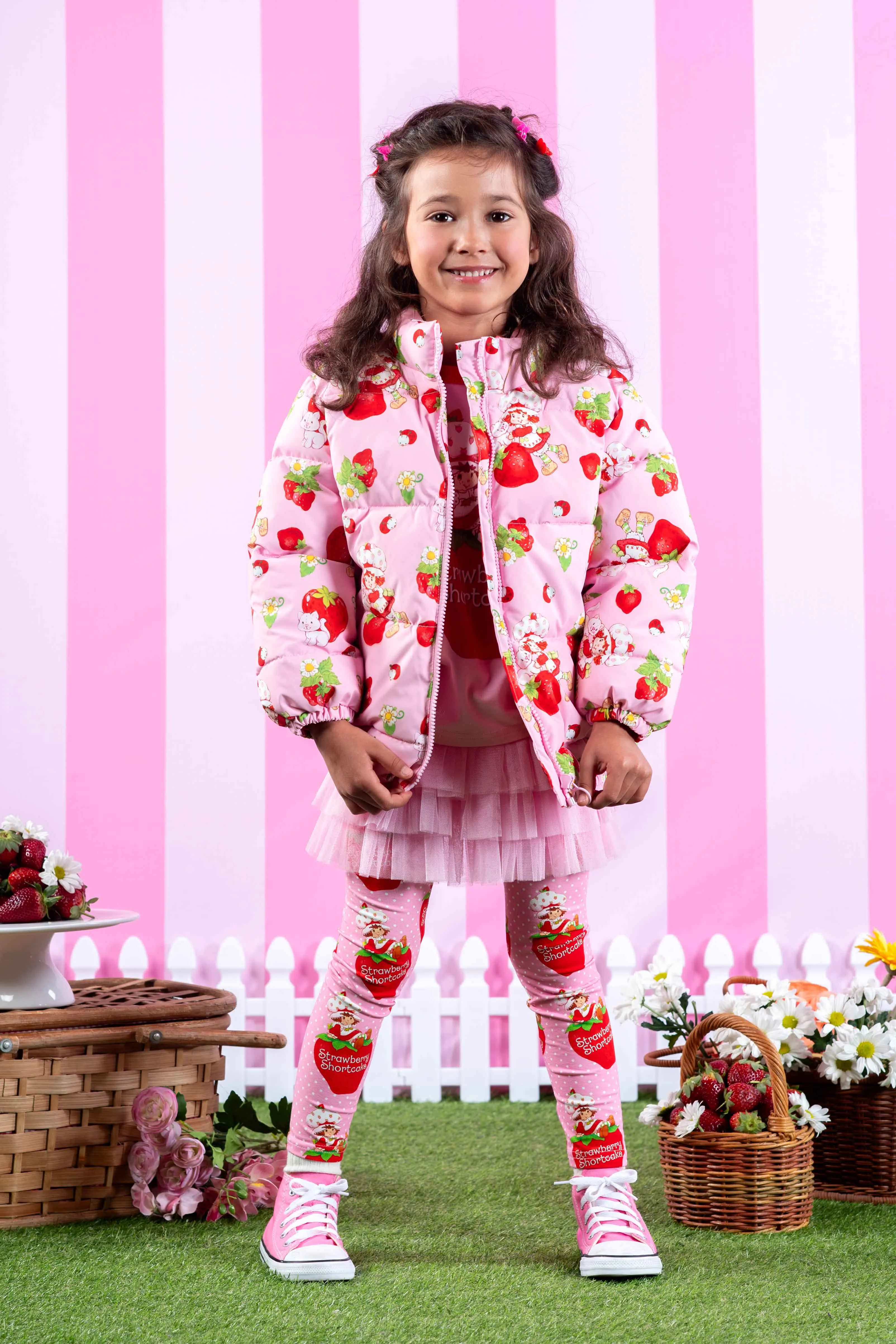 Rock Your Baby Padded Jacket With Lining - Strawberries Forever
