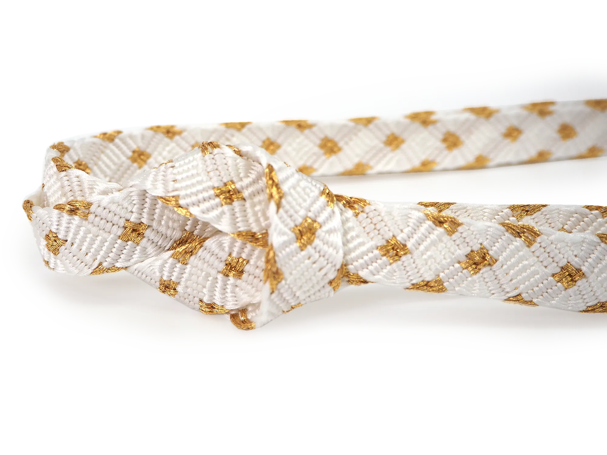 Silk Obi-age Obi-jime Suehiro(folding fan) 3 pcs White for formal