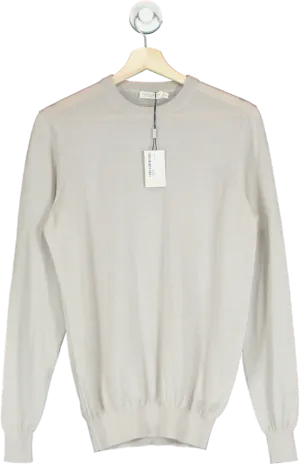 SuitSupply Beige Merino Wool Jumper UK XS