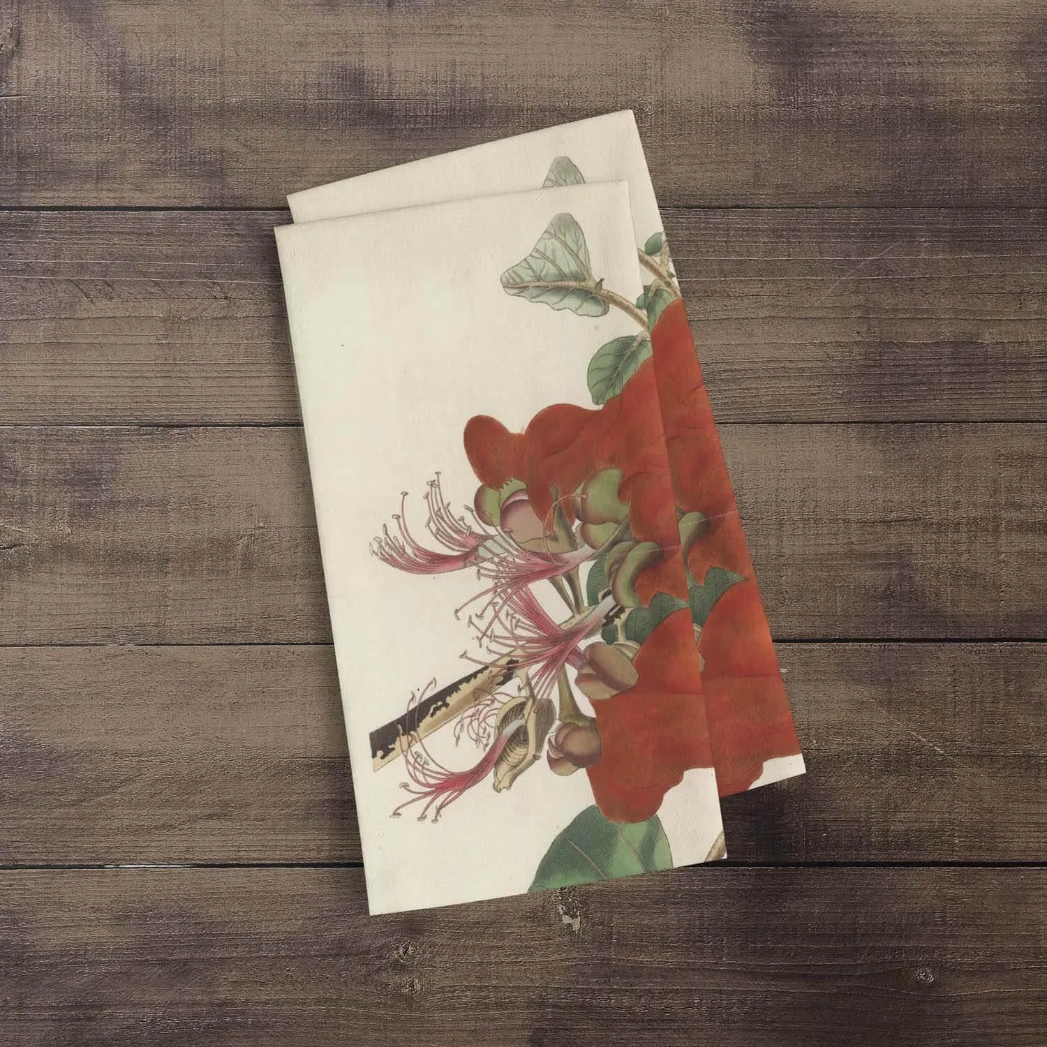Velvety Erythrina - Botanical Tea Towel