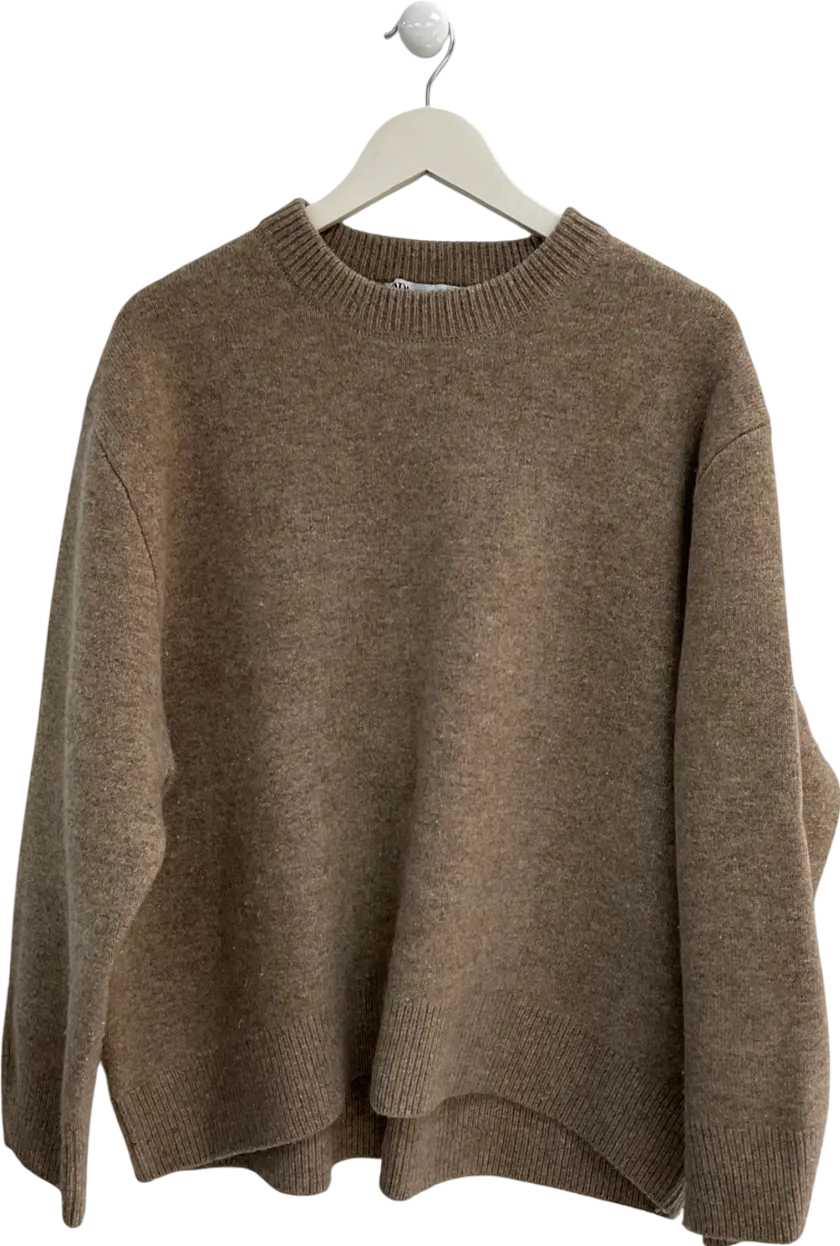 ZARA Beige Wool Jumper UK L/XL
